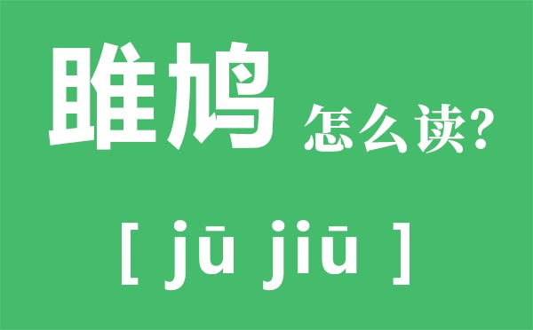 雎鳩怎么讀拼音是什么,雎鳩的意思,關關雎鳩是什么意思？