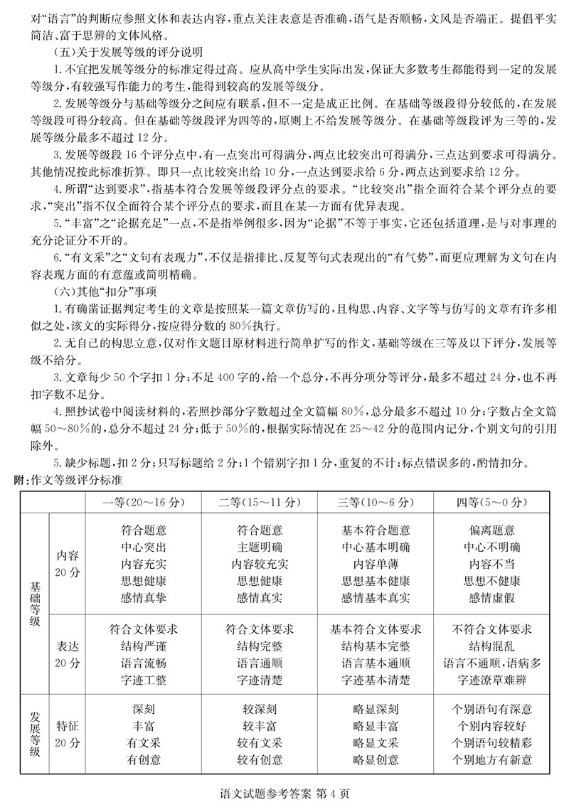 2022年八省聯(lián)考(T8聯(lián)考)語文試卷及答案第四頁