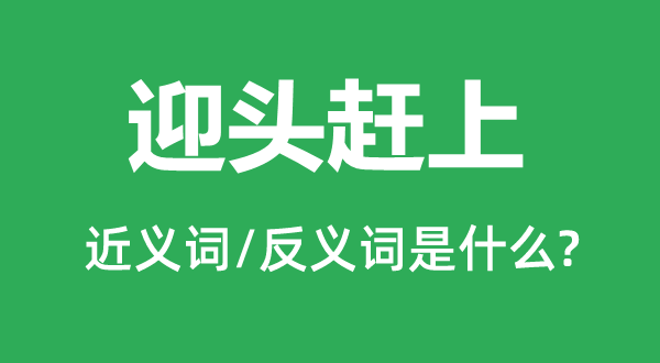 迎頭趕上的近義詞和反義詞是什么,迎頭趕上是什么意思