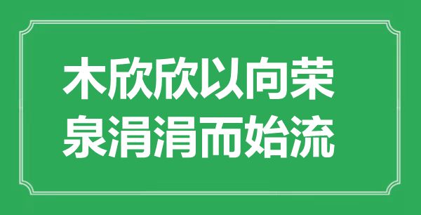 “木欣欣以向榮，泉涓涓而始流”的意思出處及全文賞析