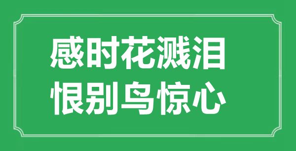 “感時花濺淚，恨別鳥驚心”的意思出處及全詩賞析