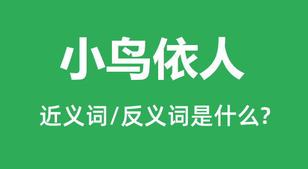 小鳥依人的近義詞和反義詞是什么,小鳥依人是什么意思