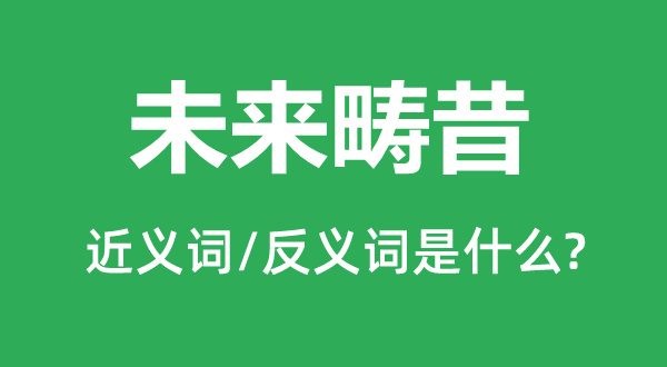 未來(lái)疇昔的近義詞和反義詞是什么,未來(lái)疇昔是什么意思