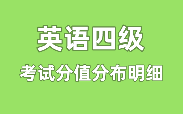 大學英語四級考試分值分布明細,四級分數分配情況