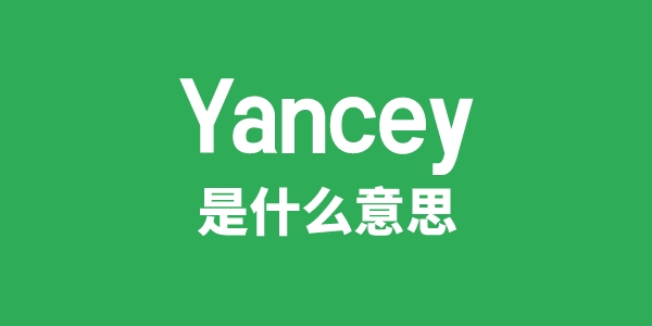 Yancey是什么意思