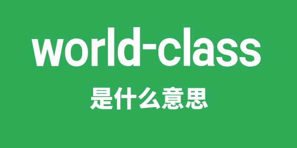 world-class是什么意思