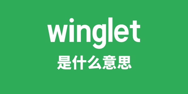 winglet是什么意思