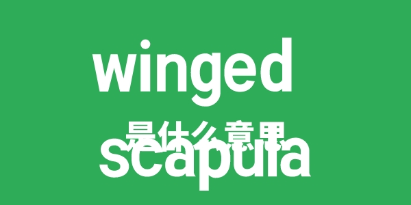 winged scapula是什么意思