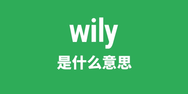 wily是什么意思