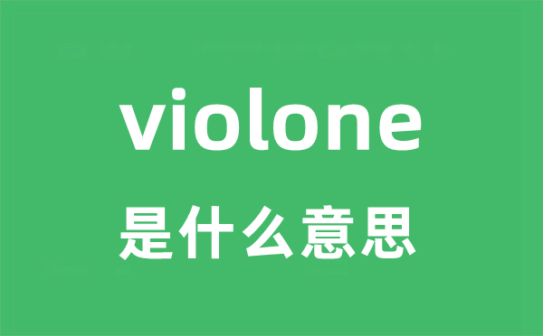 violone是什么意思