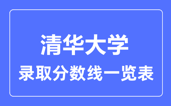 2023年高考多少分能上清華大學？附各省錄取分數線