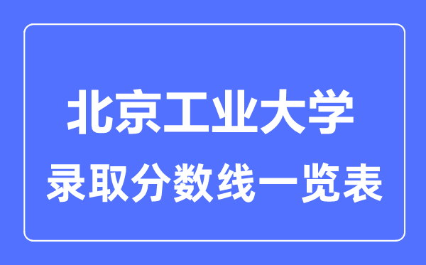 2023年高考多少分能上北京工業大學？附各省錄取分數線