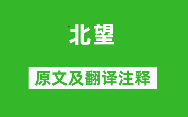 陸游《北望》原文及翻譯注釋,詩意解釋