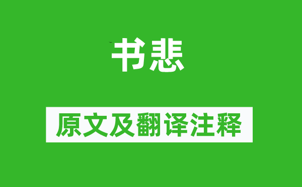 陸游《書悲》原文及翻譯注釋,詩意解釋