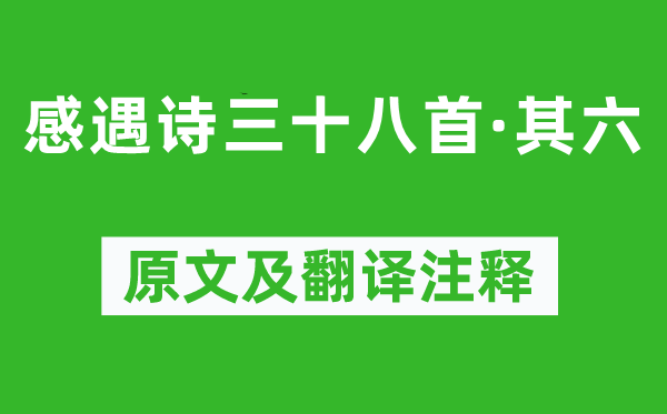 陳子昂《感遇詩三十八首·其六》原文及翻譯注釋,詩意解釋