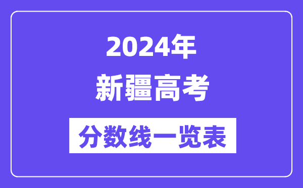 2024年新疆高考分?jǐn)?shù)線一覽表（含一本,二本,專科分?jǐn)?shù)線）