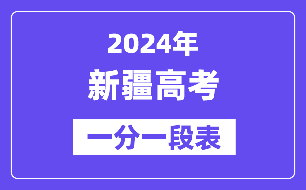 2024新疆高考一分一段表,查詢位次及排名（完整版）