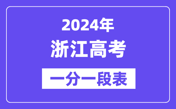 2024浙江高考一分一段表,查詢位次及排名（完整版）