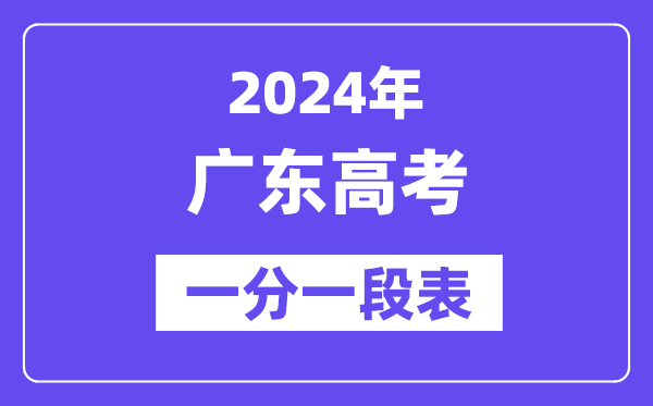 2024廣東高考一分一段表,查詢位次及排名（完整版）