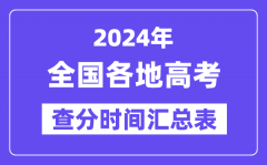 2024年全國各地高考查分時間