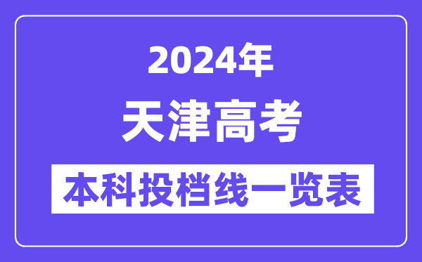 天津2024年高考本科批次A階段投檔線一覽表（2025年參考）