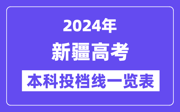 新疆2024年高考本科一批投檔線一覽表（2025年參考）