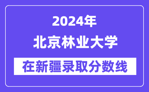 北京林業大學2024年在新疆錄取分數線一覽表（2025年參考）