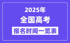 2025年全國高考報名時間表_具