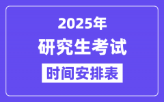 研究生考試時間2025年具體時