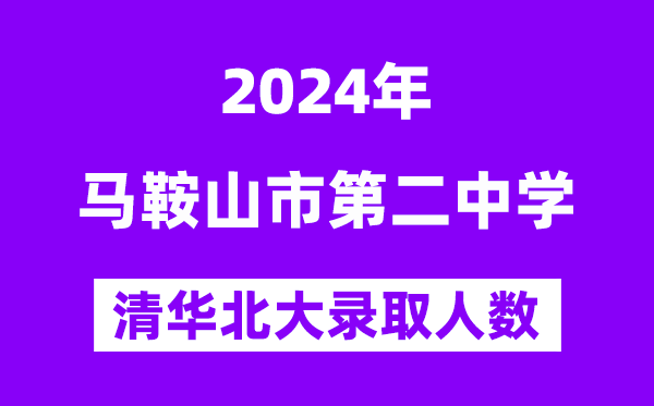 2024年馬鞍山二中考入清華北大人數(shù)是多少？附歷年分?jǐn)?shù)線