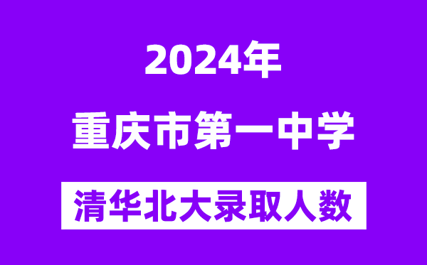 2024年重慶一中考入清華北大人數是多少？附歷年分數線