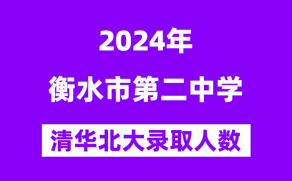 2024年衡水二中考入清華北大人數(shù)是多少？附歷年分?jǐn)?shù)線