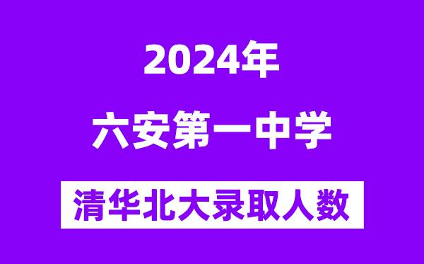 2024年六安一中考入清華北大人數是多少？附歷年分數線