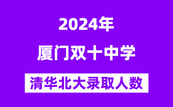 2024年雙十中學考入清華北大人數是多少？附歷年分數線