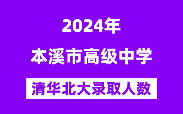 2024年本溪高中考入清華北大人數(shù)是多少？附歷年分?jǐn)?shù)線