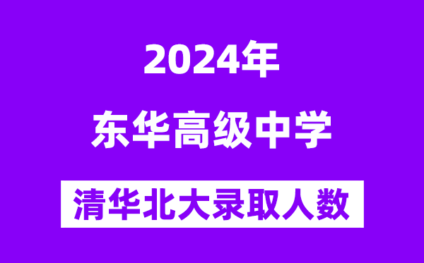 2024年東莞東華高中考入清華北大人數(shù)是多少？附歷年分數(shù)線