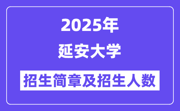 延安大學2025高考招生簡章,各省招生計劃人數匯總