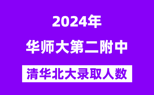 2024年華東師大二附中考入清華北大人數是多少？附歷年分數線