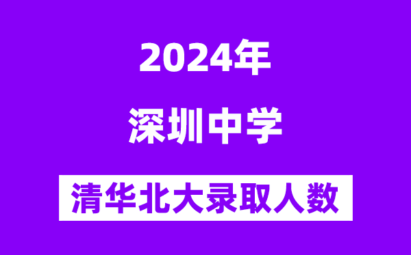 2024年深圳中學(xué)考入清華北大人數(shù)是多少？附歷年分?jǐn)?shù)線