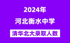 2024年衡水中學考入清華北大