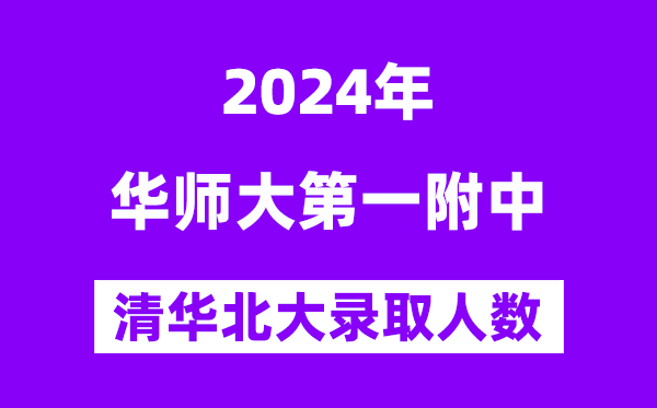 2024年華師一附中考入清華北大人數是多少？附歷年分數線