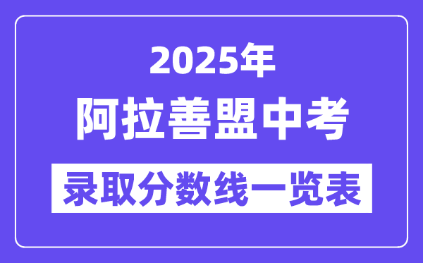 2025年阿拉善盟中考各高中錄取分數線一覽表