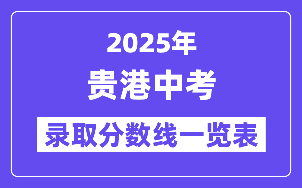 2025年貴港中考各高中錄取分數線一覽表