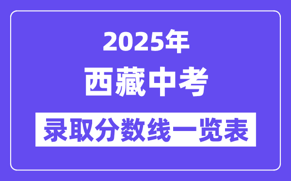 2025年西藏中考錄取分數線一覽表,中考多少分能上高中？