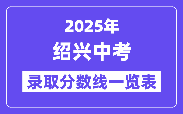 2025年紹興中考各高中錄取分數線一覽表