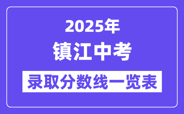 2025年鎮(zhèn)江中考各高中錄取分數(shù)線一覽表