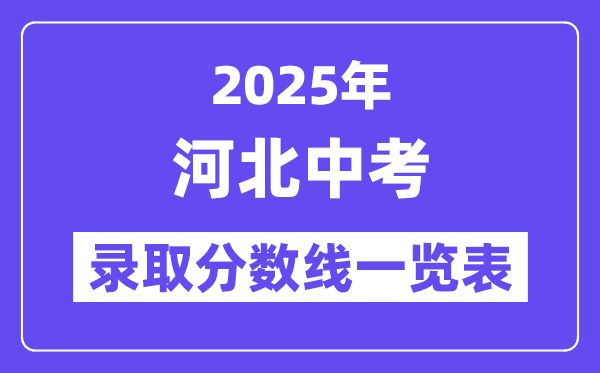 2025年河北中考錄取分?jǐn)?shù)線一覽表,中考多少分能上高中？